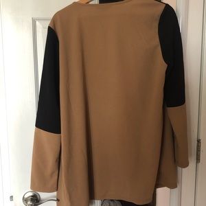 SHEIN colorblock Open-front coat